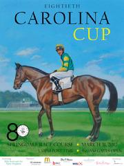 Carolina Cup Poster 2012, Equine artwork by Claude buckley