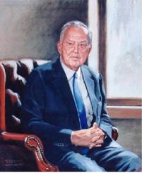 Oil portrait of a CEO by Claude Buckley