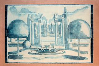 mural by Claude Buckley- (section) Patio Portugues, 2 x 52 meters polyurethane on steel, Madrid