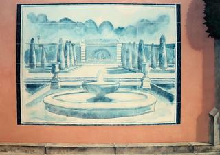 Mural by Claude Buckley- (section) Patio Portugues, 2 x 52 meters polyurethane on steel, Madrid