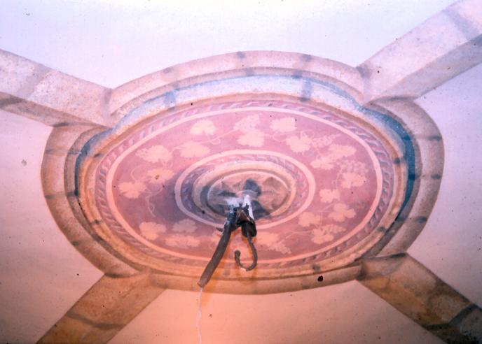 Mural by Claude Buckley- Las Tinajas, dinningroom ceiling arabic fort, Trujillo