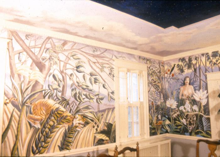 Mural by Claude Buckley- Washington BC, oil on masonite, dinningroom Washington DC