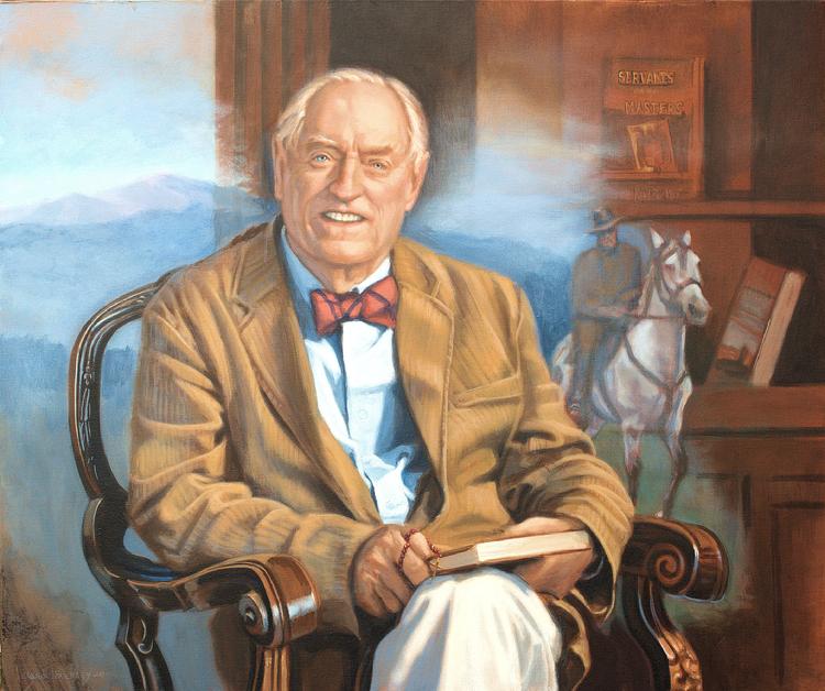 Oil portrait by Claude Buckley of his father- Fergus Reid Buckley, 40 x 50 in, oil on canvas