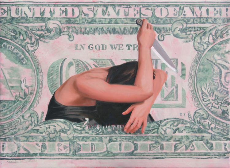 Claude Buckley- The War Within, 30 x 40 in, acrylic on canvas