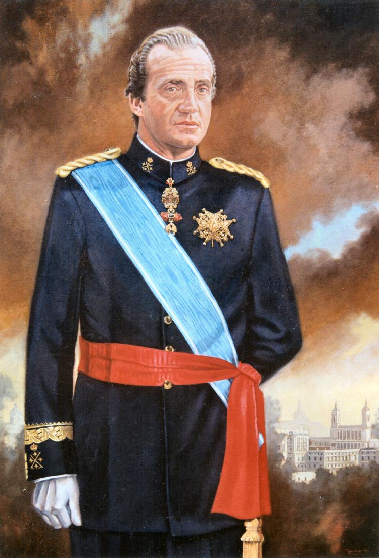 official and corporate oil portrait of the king of Spain by Claude Buckley- The King of Spain, Juan Carlos I