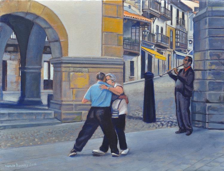Oil painting by Claude Buckley- Save That Last Dance For Me 18.11 x 24.01 in (46 x 61 cm), oil on canvas, 2016, Comillas