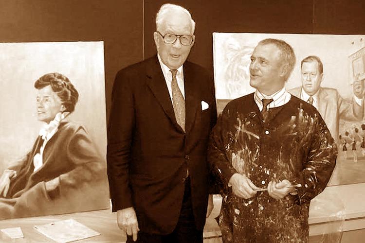 Photograph of Claude Buckley with Roger Milliken