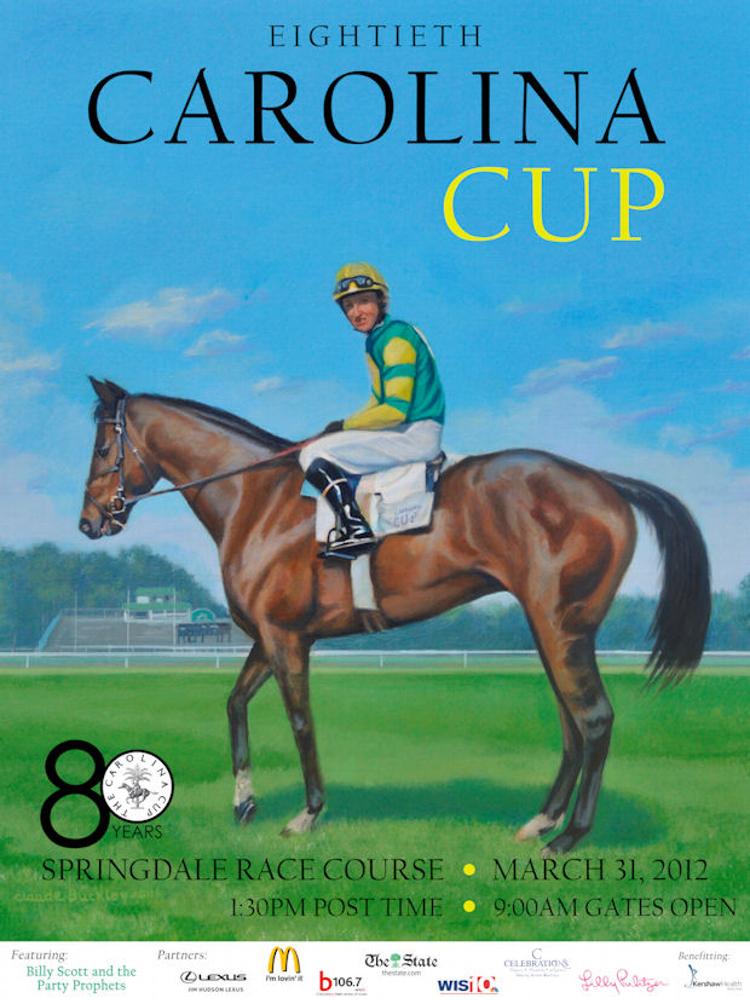 poster for the Carolina Cup by  March 2012 - Carolina Cup poster. Available at the National Steeplechase Museum, Camden, SC