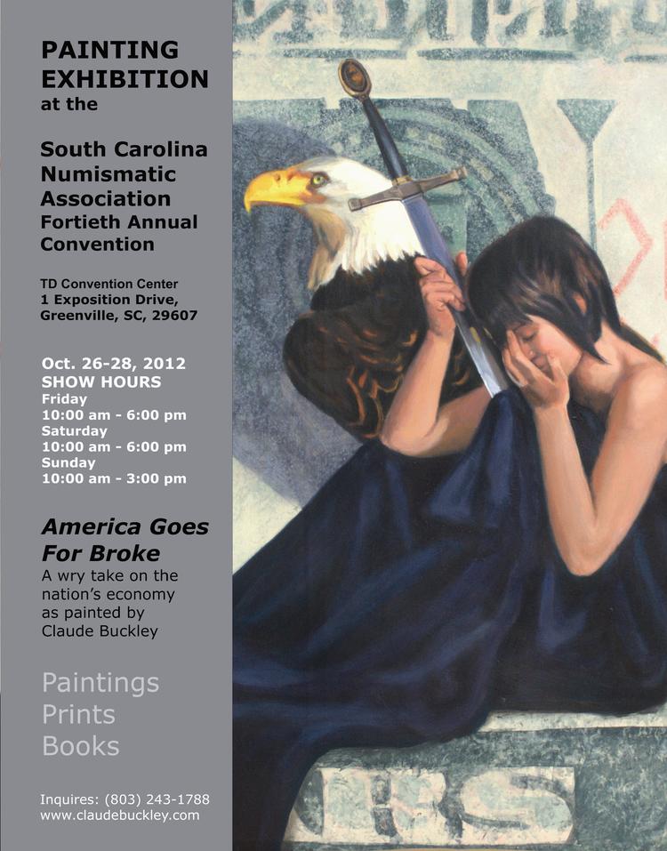 poster for Claude Buckley Pop painting exhibition